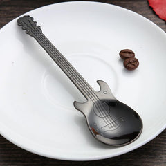 304 Stainless Steel Guitar Spoon - Perfect for Coffee Ice Cream and Desserts