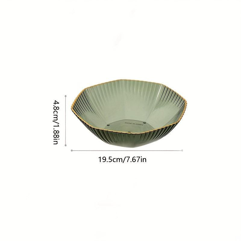 Transparent Serving Tray Golden Rim Fruit Basket