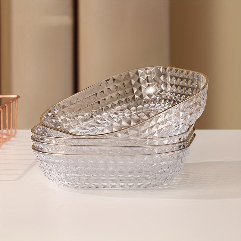 4pcs Bone Spatter Plates Dining Table Snack Plates