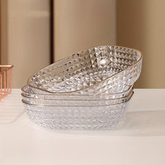 4pcs Bone Spatter Plates Dining Table Snack Plates