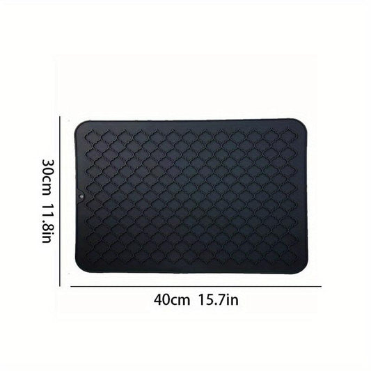 Silicone Dish Drying Mat: Non-Slip & Heat Resistant Kitchen Accessory