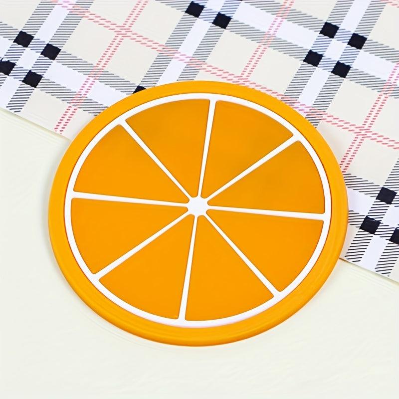 7PCS Fruit Coaster Non Slip Car Coaster Heat Insulation Silicone Drink Cup Mat