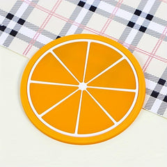 7PCS Fruit Coaster Non Slip Car Coaster Heat Insulation Silicone Drink Cup Mat