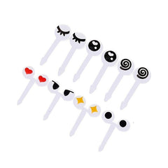 20 PCS Mini Cartoon Eyes Fruit Forks Skewers, Cute Food Picks for Buffet