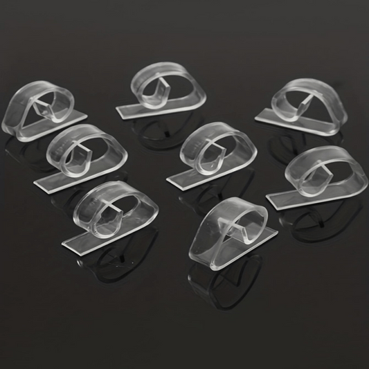 12pcs Clear Plastic Tablecloth Clips for Parties and Events