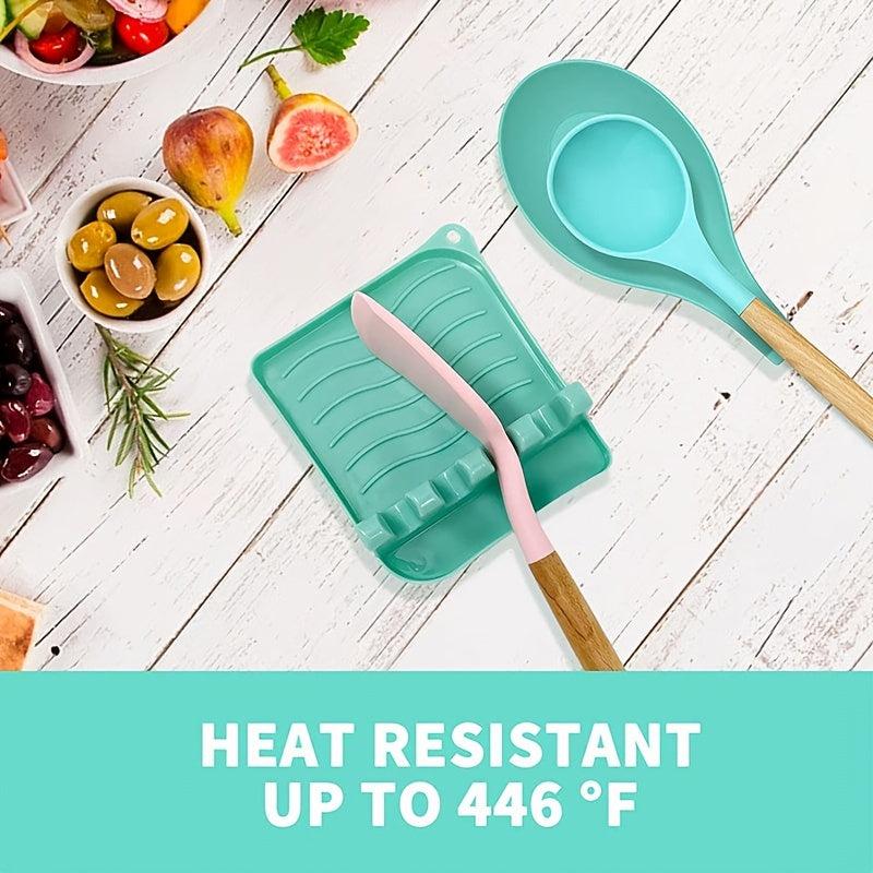 Heat Resistant Spoon Rest Drip Pad for Utensils Kitchen Grill