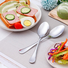 24pcs Stainless Steel Soup Coffee Milk Stirring Dessert Spoon