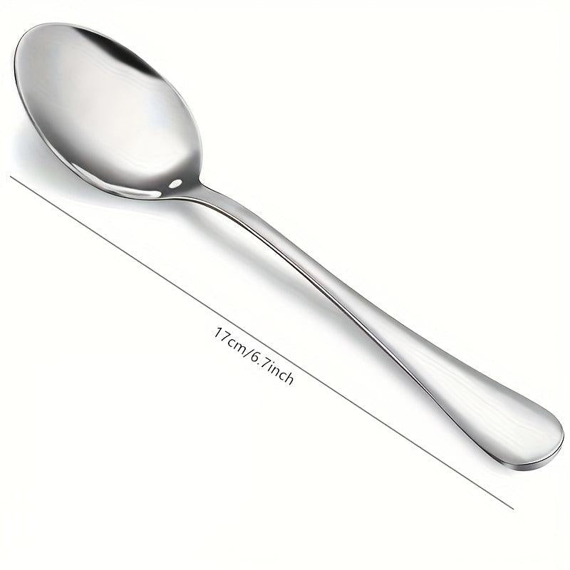 24pcs Stainless Steel Soup Coffee Milk Stirring Dessert Spoon