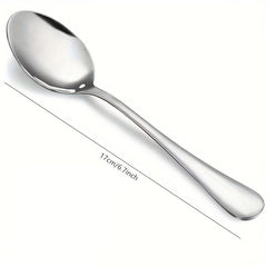 24pcs Stainless Steel Soup Coffee Milk Stirring Dessert Spoon