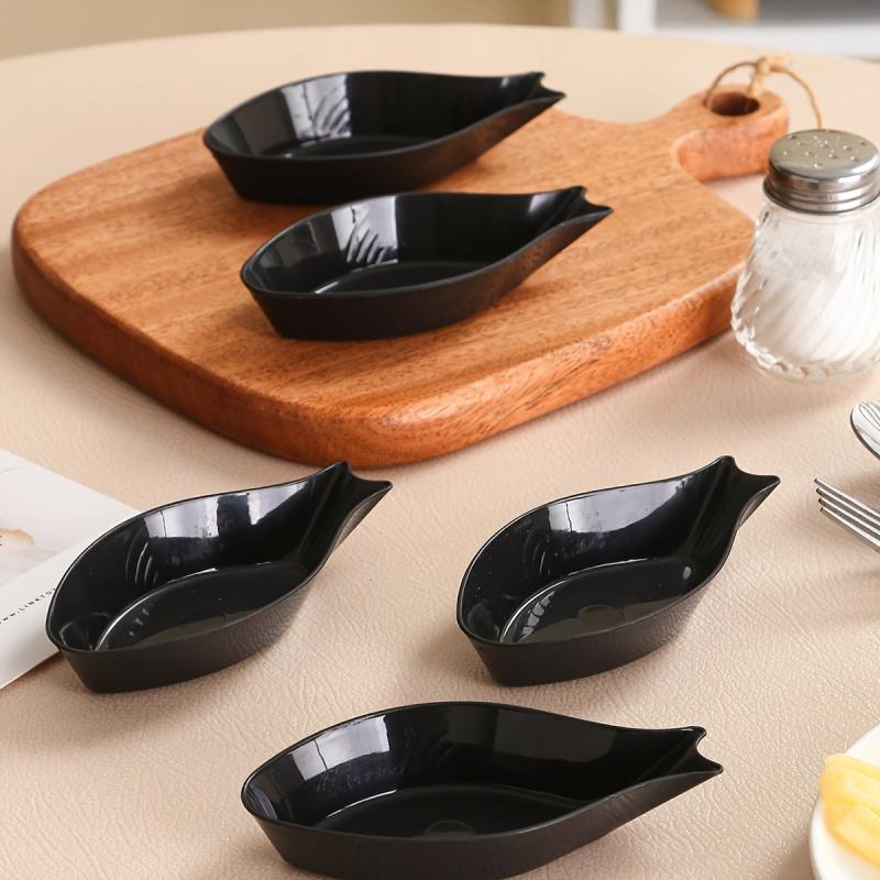 10PCS Plastic Saucers Tomato Sauce Dishes Kitchen Supplies