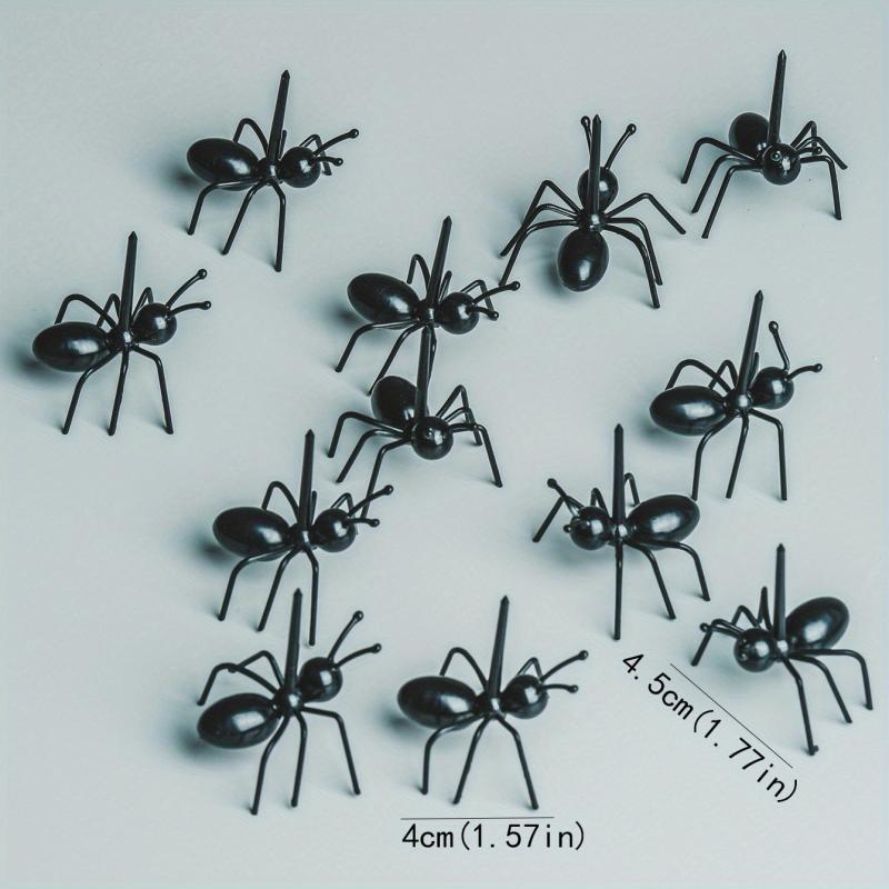 12Pcs Ant Shape Fruit Stick Decor Fork Bento Decorative Food Skewer