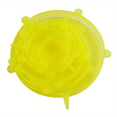 6pcs Reusable Silicone Stretch Lids - Microwave & Dishwasher Safe