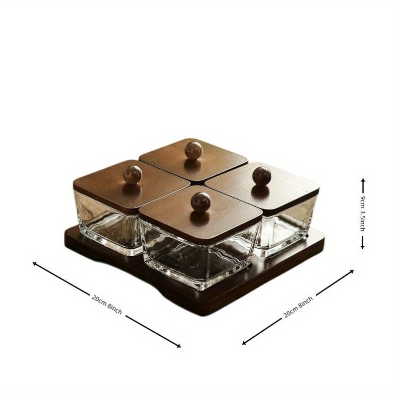 6pcs Dried Fruit Small Dish Tray With Lid Table Tray Decoration