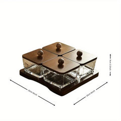 6pcs Dried Fruit Small Dish Tray With Lid Table Tray Decoration