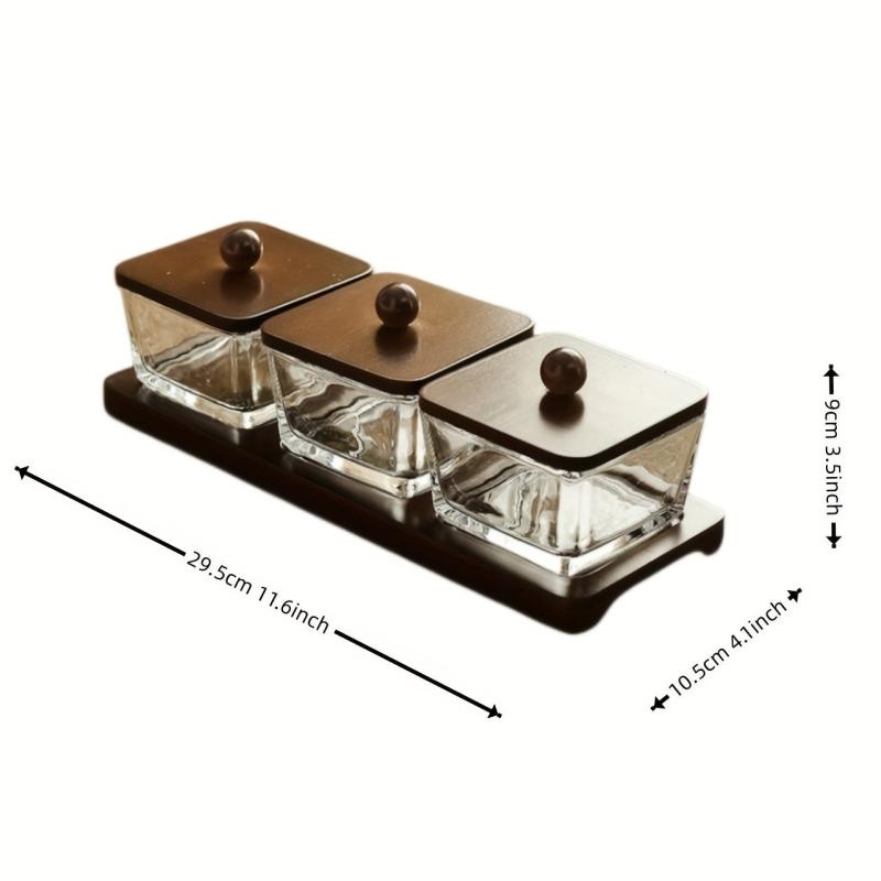 6pcs Dried Fruit Small Dish Tray With Lid Table Tray Decoration
