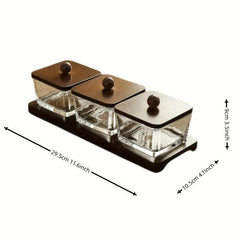 6pcs Dried Fruit Small Dish Tray With Lid Table Tray Decoration