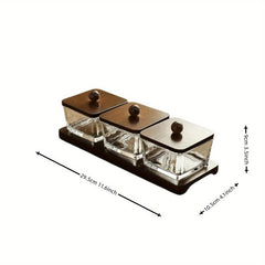 6pcs Dried Fruit Small Dish Tray With Lid Table Tray Decoration
