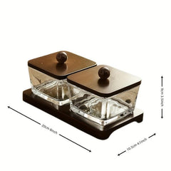 6pcs Dried Fruit Small Dish Tray With Lid Table Tray Decoration