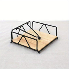 Iron Napkin Holder Classic Arc Series Three door Paper Towel Clip