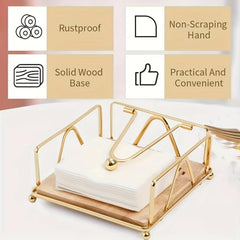 Iron Napkin Holder Classic Arc Series Three door Paper Towel Clip