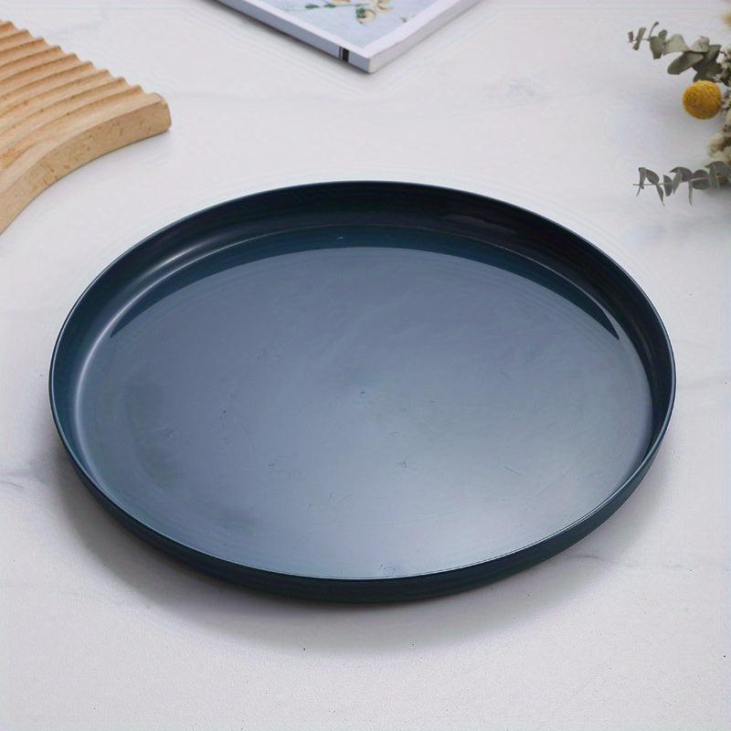 Unbreakable Round Tray for Dining Picnic Snack Appetizer 5 Colors