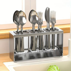 Multifunctional Drain Rack with Storage Box for Kitchen Tableware