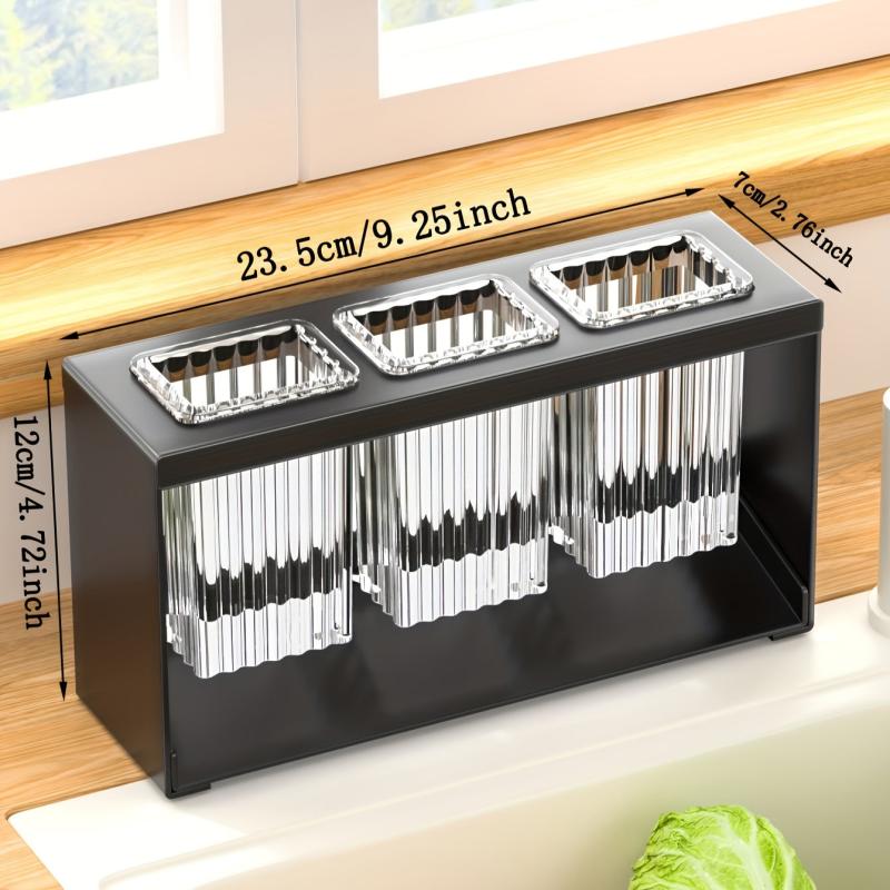 Multifunctional Drain Rack with Storage Box for Kitchen Tableware