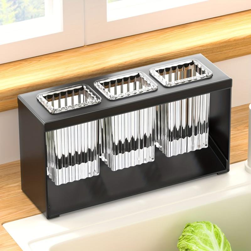Multifunctional Drain Rack with Storage Box for Kitchen Tableware
