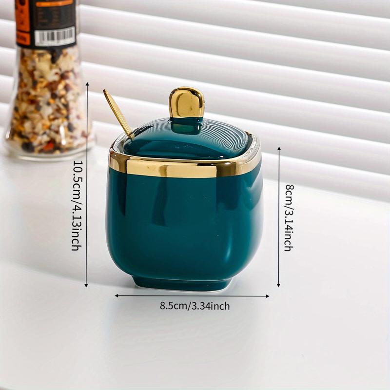 Ceramic Seasoning Jar Set Kitchen Spice Containers