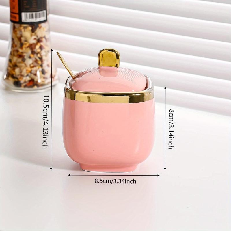Ceramic Seasoning Jar Set Kitchen Spice Containers
