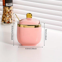 Ceramic Seasoning Jar Set Kitchen Spice Containers