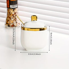 Ceramic Seasoning Jar Set Kitchen Spice Containers
