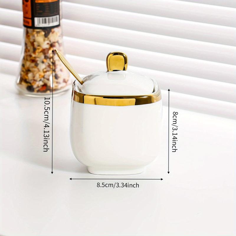 Ceramic Seasoning Jar Set Kitchen Spice Containers