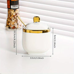Ceramic Seasoning Jar Set Kitchen Spice Containers