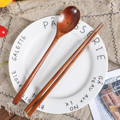 Portable Wooden Spoon & Chopsticks Set for Camping Travel Picnics