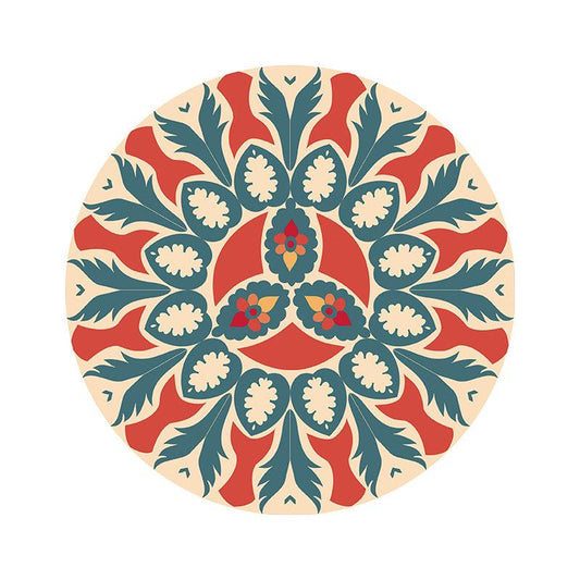 Ethnic Style Rubber Coaster Heat Resistant Tea Mat