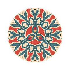 Ethnic Style Rubber Coaster Heat Resistant Tea Mat