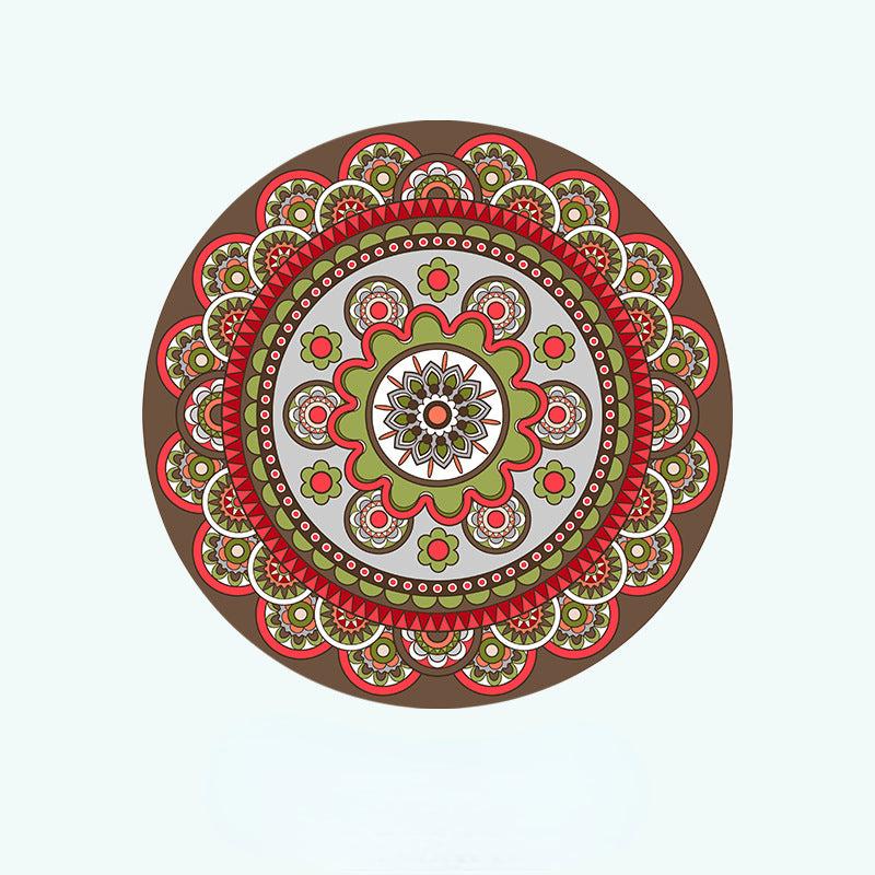 Ethnic Style Rubber Coaster Heat Resistant Tea Mat