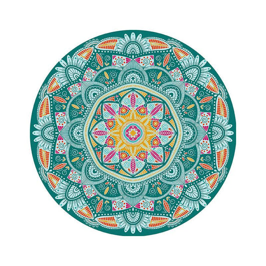 Ethnic Style Rubber Coaster Heat Resistant Tea Mat