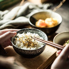 4pcs Japanese Ceramic Bowl Rice Soup Snack Creative Tableware