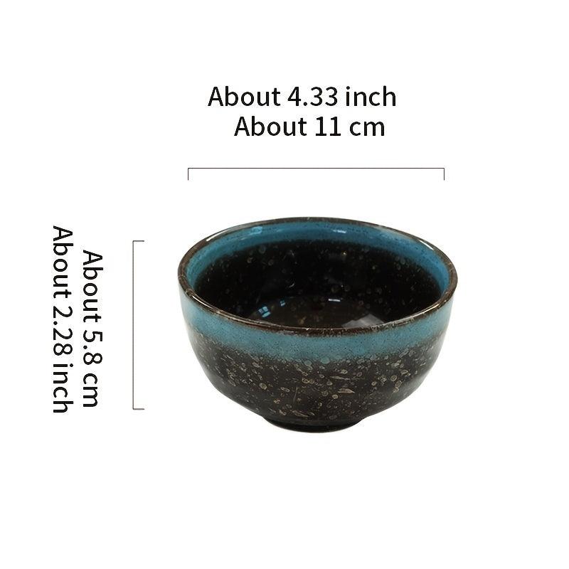 4pcs Japanese Ceramic Bowl Rice Soup Snack Creative Tableware