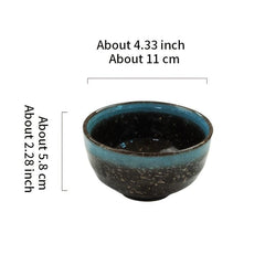 4pcs Japanese Ceramic Bowl Rice Soup Snack Creative Tableware