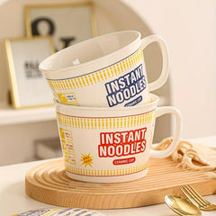 35OZ Ceramic Ramen Bowl With Lid & Handle Japanese Style Noodle Soup Bowl