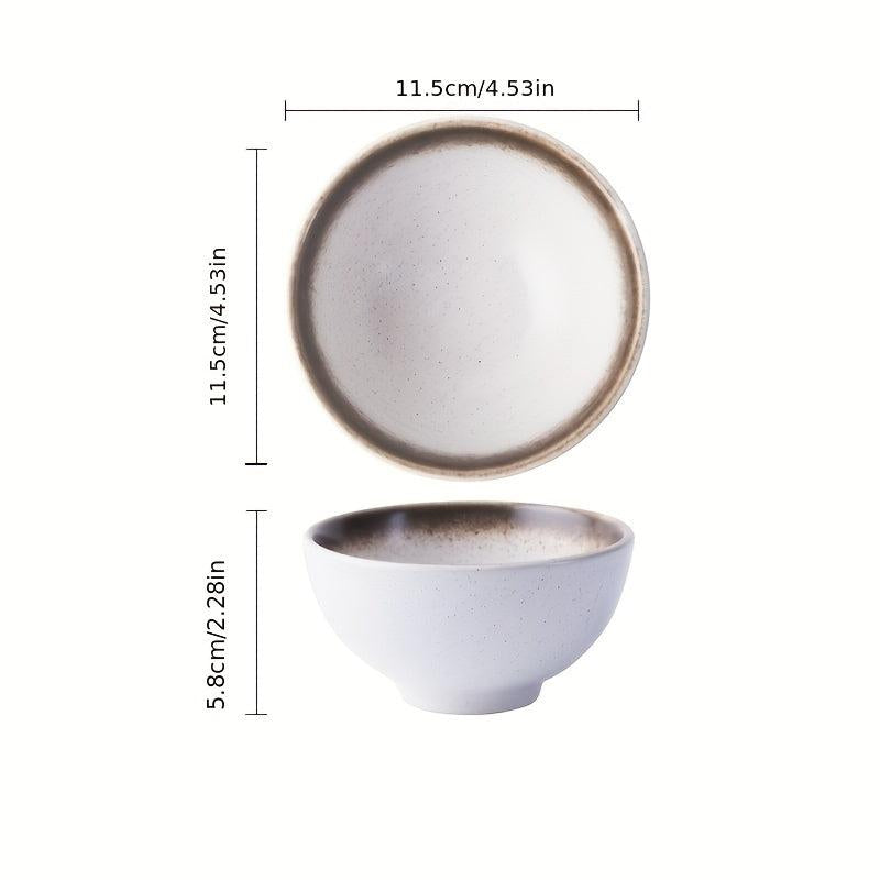 4pcs Japanese Retro Ceramic Bowl for Dessert Snack Fruit