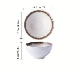 4pcs Japanese Retro Ceramic Bowl for Dessert Snack Fruit