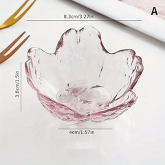 Japanese Cherry Glass Plates & Spoons for Snacks, Desserts - Vintage