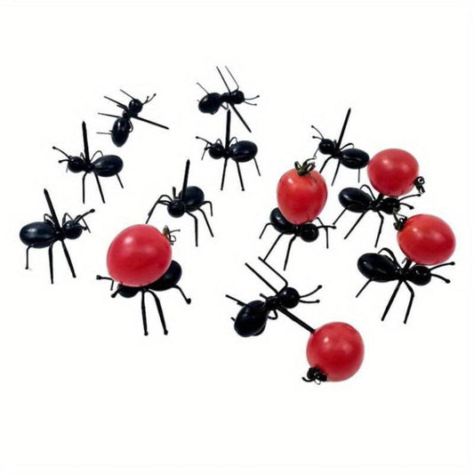 Ant Toothpicks Fruit Dessert Forks Reusable Forks Sticky Tags For Snacks Cakes