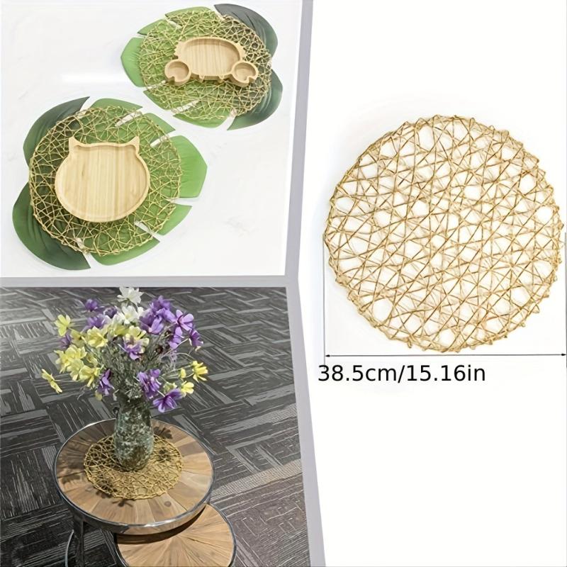Elegant Woven Placemat with Hollow for Table Decor