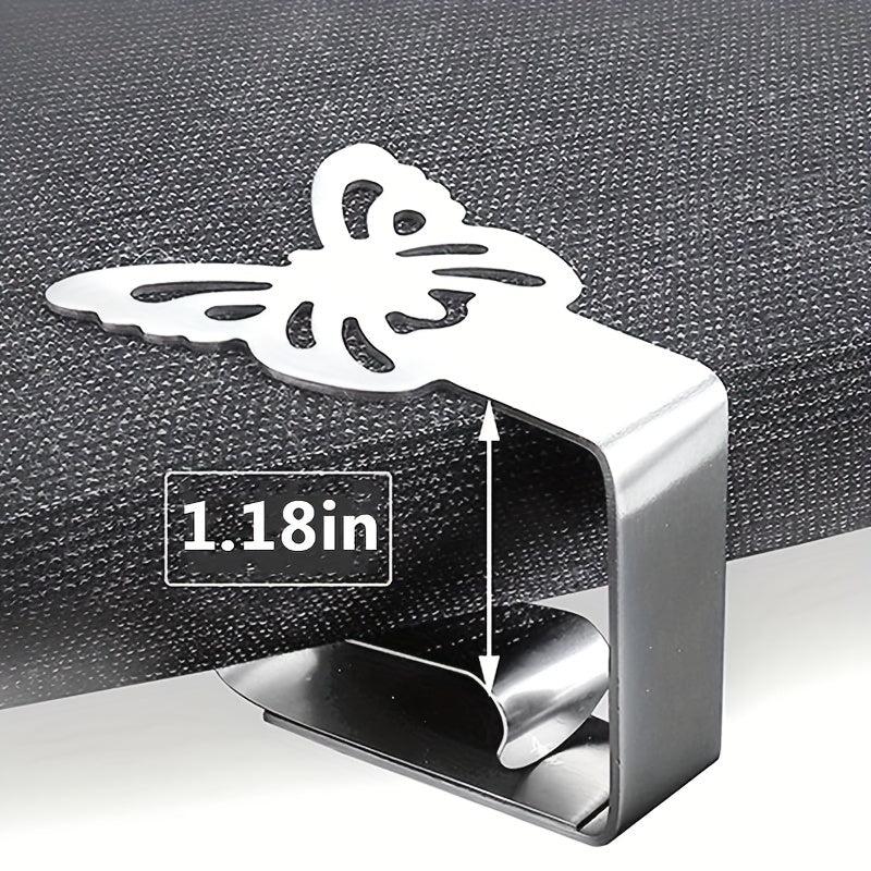 6pcs Stainless Steel Tablecloth Clip for Outdoor Picnics
