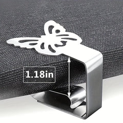 6pcs Stainless Steel Tablecloth Clip for Outdoor Picnics